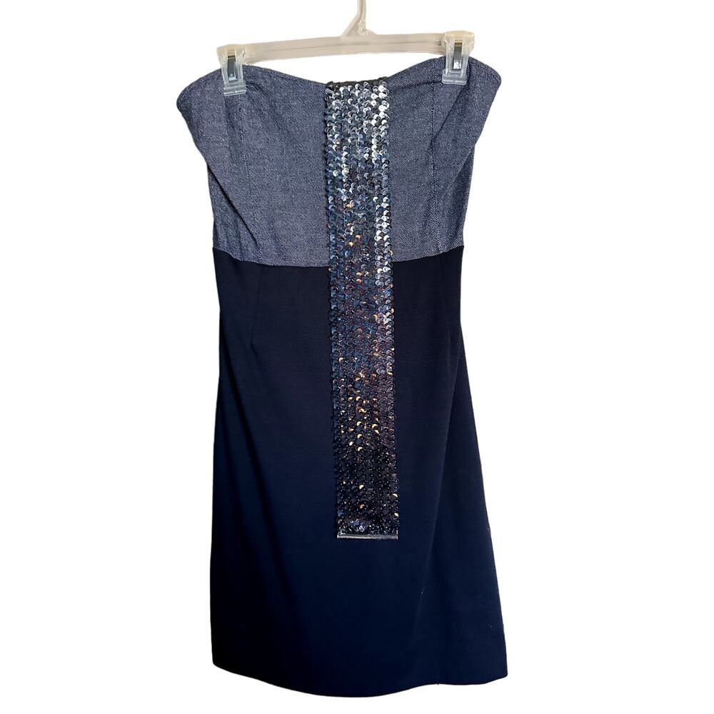 Max Rave Strapless Navy Mini Dress Size Large